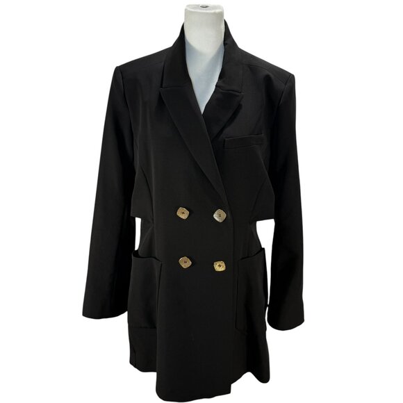 NWT Zara Black Blazer Romper with Open back - Picture 1 of 7